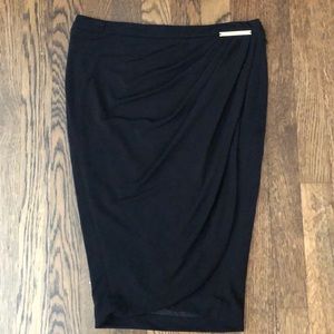Zara sz Small black drape pencil skirt
